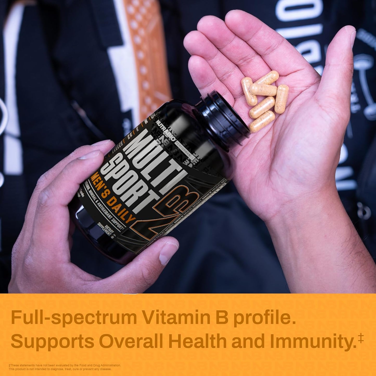 NutraBio MultiSport for Men – Men's Multivitamin with 33 Vitamins, Minerals & Antioxidants (120 Vegetable Capsules) - görsel 8