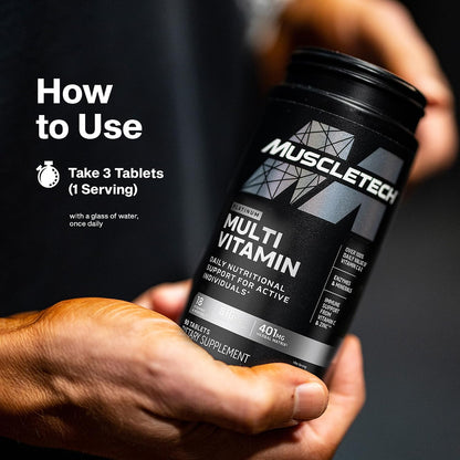 MuscleTech Platinum Multivitamin - Daily Multivitamin Supplement for Immune Function - 18 Vitamins & Minerals - 90 Capsules