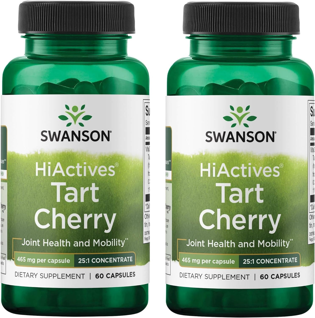 Swanson HiActives Tart Cherry - Food Supplement for Joint Support - 60 Capsules, 465mg Each - görsel 7