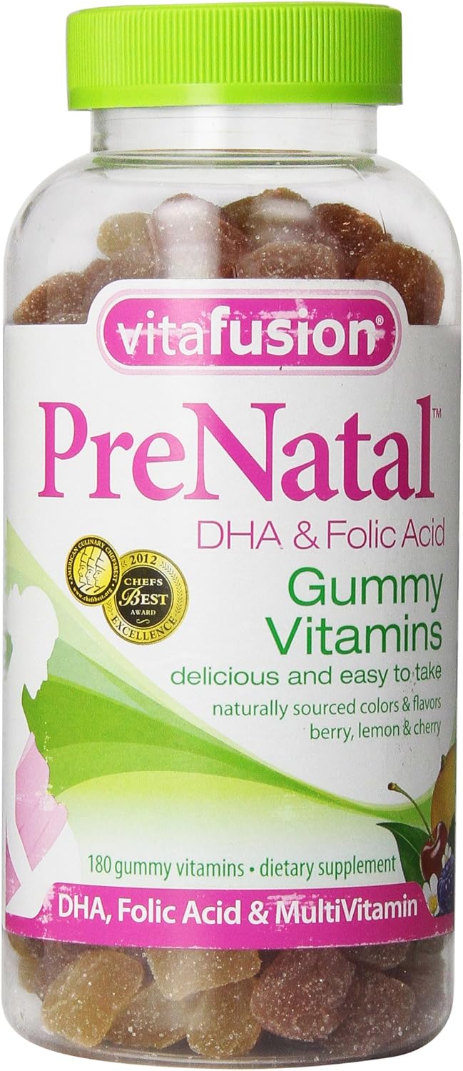 Vitafusion Prenatal DHA & Folic Acid Gummy Vitamins, 180 Gummies - görsel 1