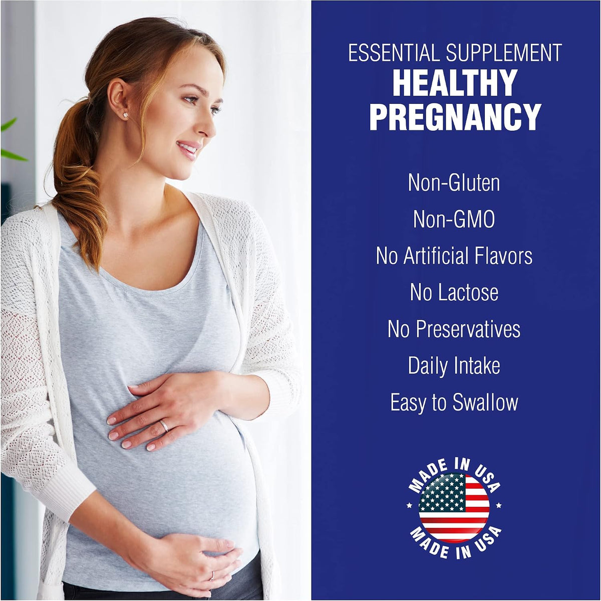 Folic Acid Supplement 100 Tablets 400 mcg by Natural Systems - Antenatal Vitamin for Women - Pregnancy Support Tablets - Daily Intake Folate - görsel 5