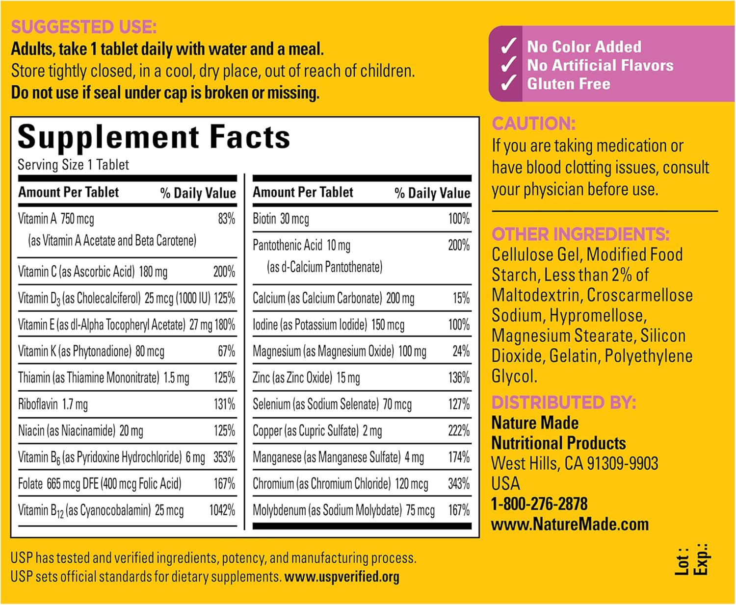 Nature Made Multivitamin for Women Over 50, No Iron, 90 Tablets - görsel 8