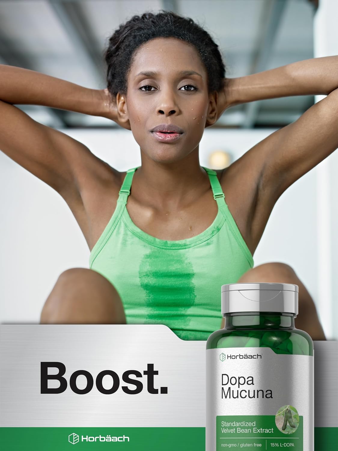 Horbäach Dopa Mucuna Supplement | 120 Capsules | Velvet Bean Herbal Extract | 15% L-Dopa | Non-GMO & Gluten-free - görsel 7
