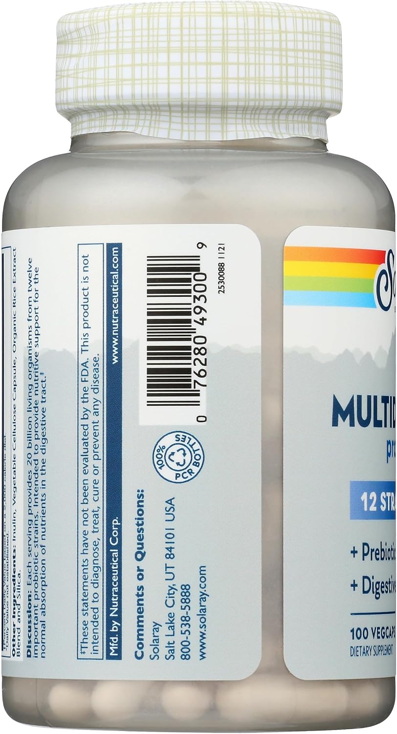 Solaray Multidophilus 12 – 100 Vegetarian Capsules - görsel 6