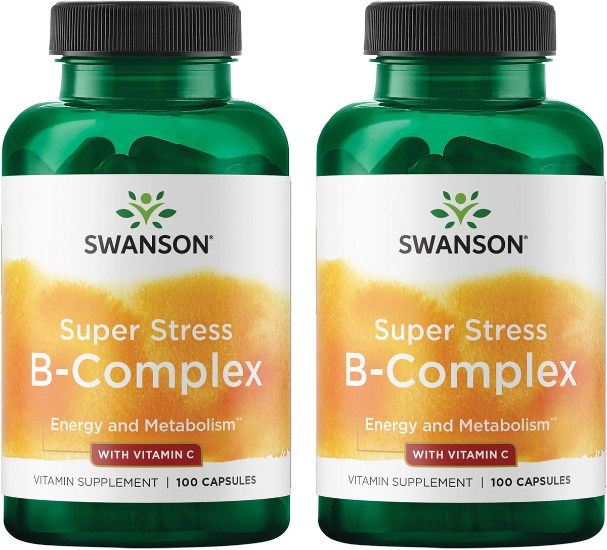Swanson Super Stress B-Complex with Vitamin C (100 Capsules) - görsel 8