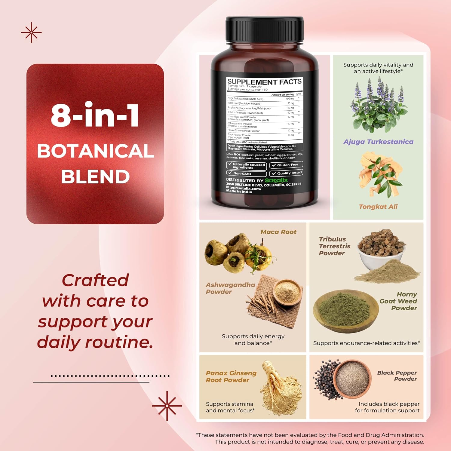 Ultra Turkesterone - Ajuga Turkestanica Standardised 20% with Maca Root, Tribulus Terrestris - görsel 4