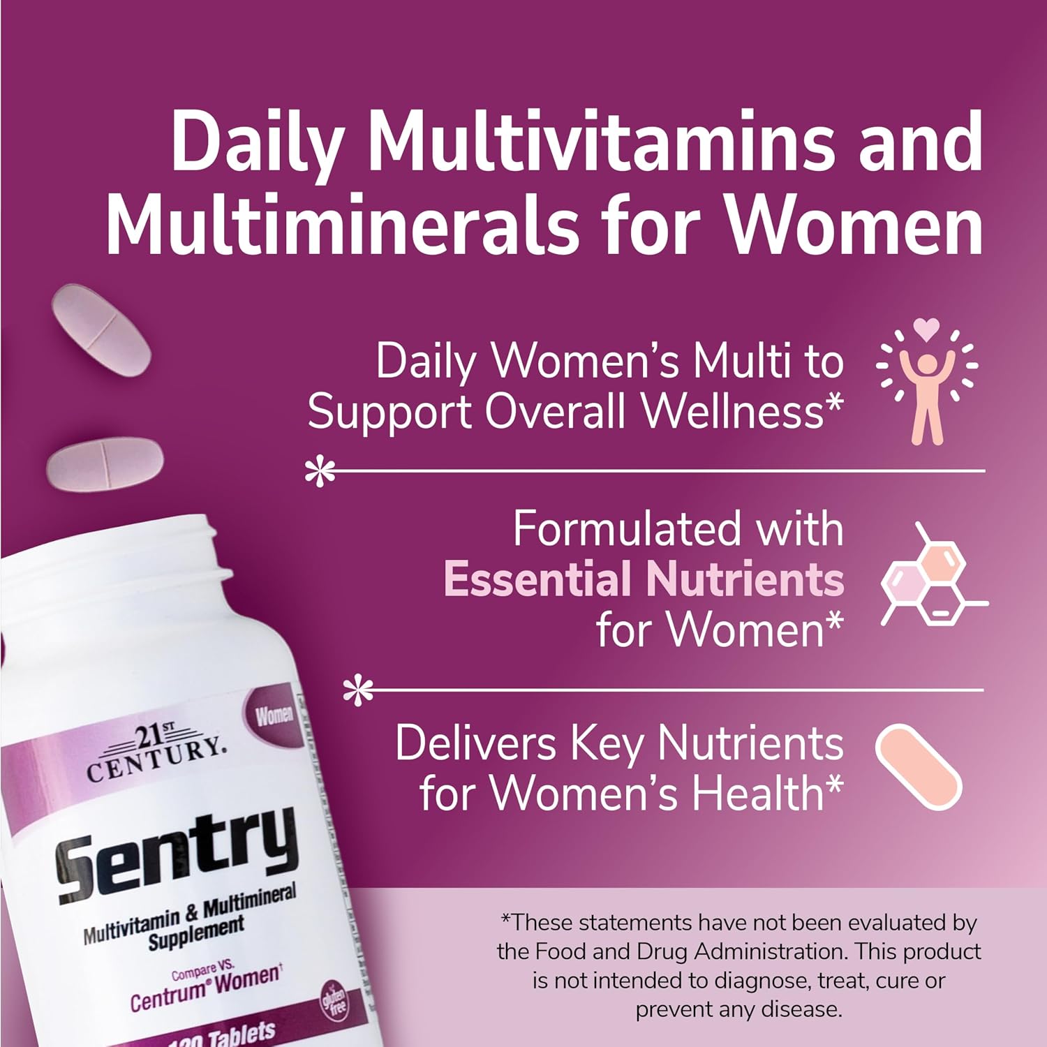 21st Century Sentry Women Multivitamin Tablets, 120 Tablets - görsel 2