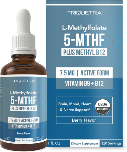 L Methylfolate 7.5mg plus Methyl B12 – Active 5-MTHF Form, MTHFR Supplement