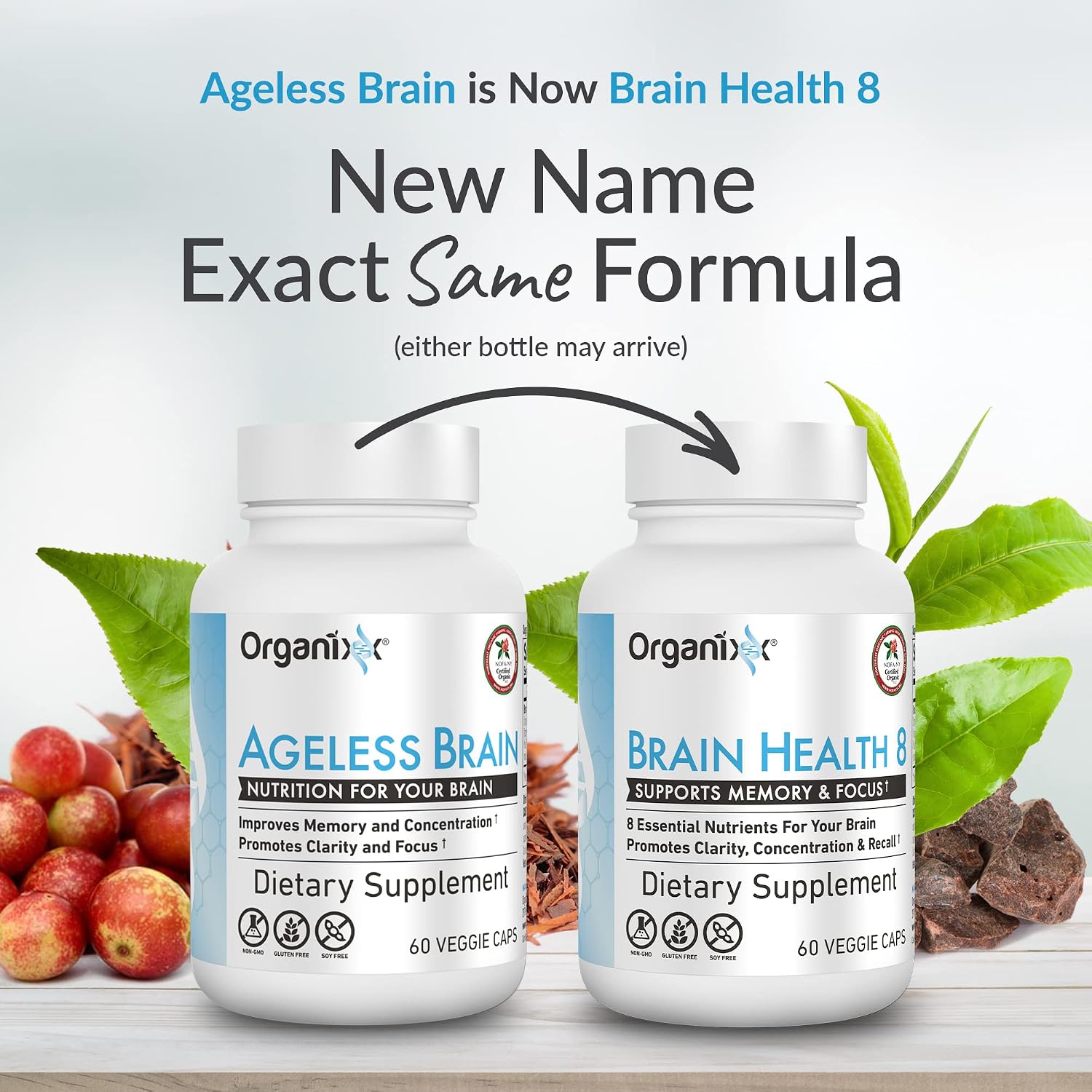 Organixx Ageless Brain – Brain Health Food Supplement – 60 Vegetarian Capsules - görsel 3