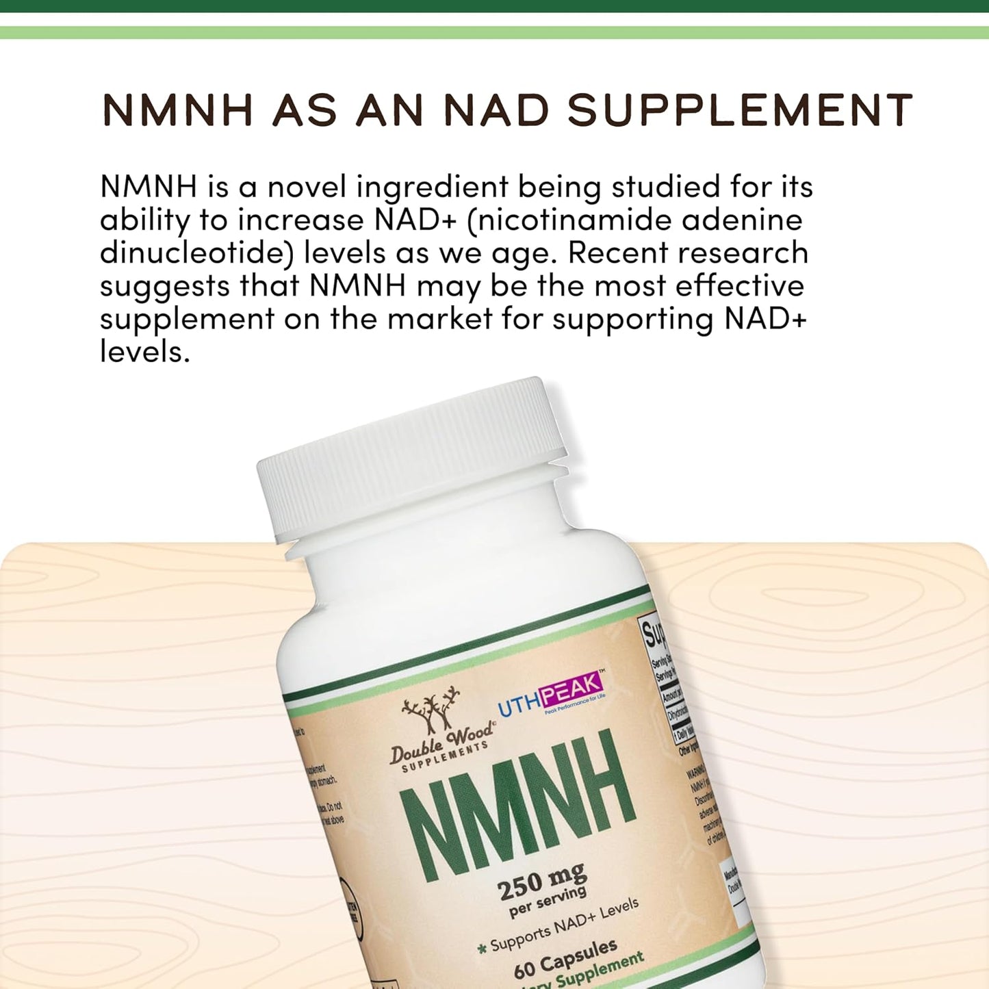Double Wood NMNH – NAD+ Boosting Supplement, Clinically Studied Ingredient - görsel 4