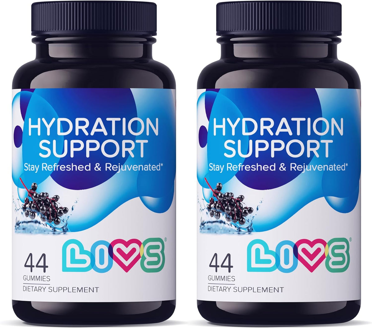 LIVS Electrolyte Gummies for Hydration Support & Post Workout Recovery – 88 Count – Grape Flavour - görsel 1