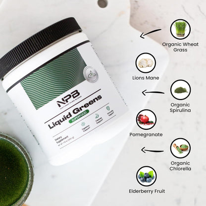 Nature's Pure Blend Super Greens Powder – Organic Greens Superfood Powder, Matcha Flavour, 30 Servings