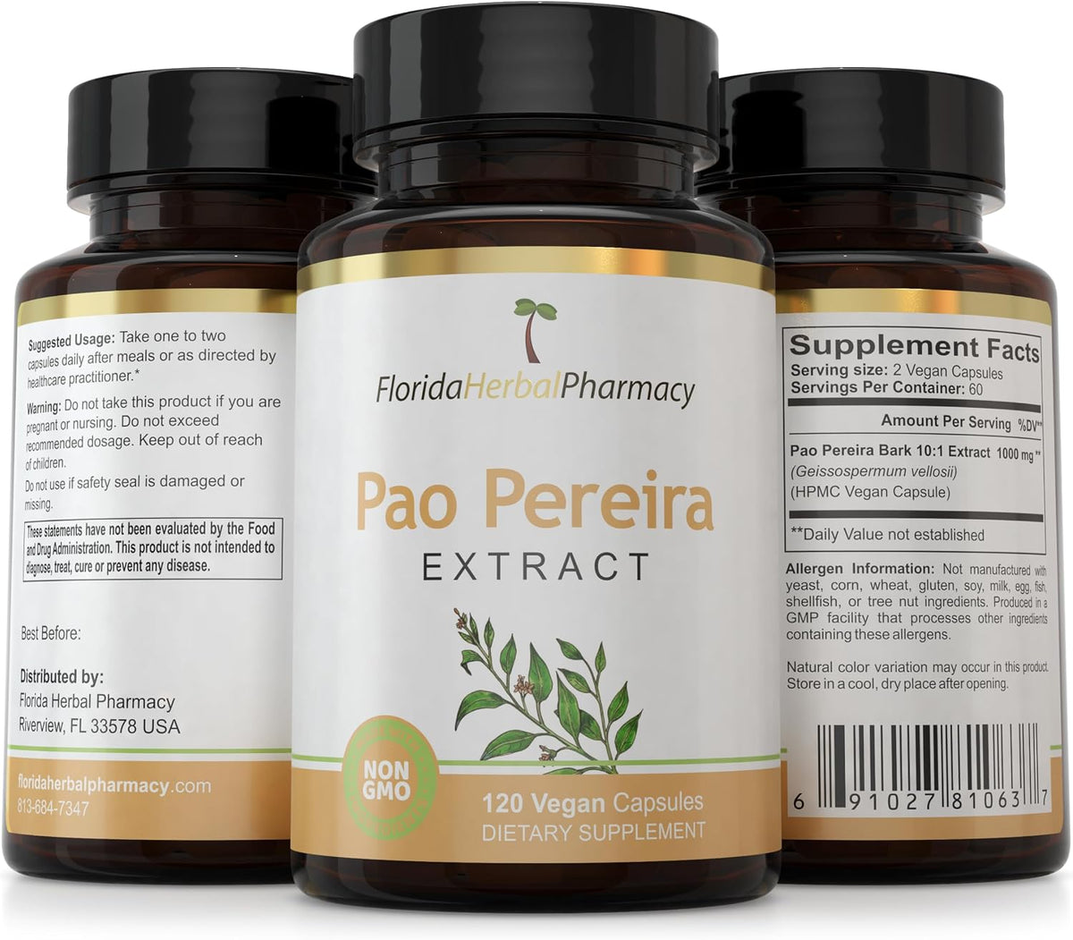 Pao Pereira Bark Extract Supplement Capsules – 10:1 Concentrate, 500mg per Capsule - görsel 4