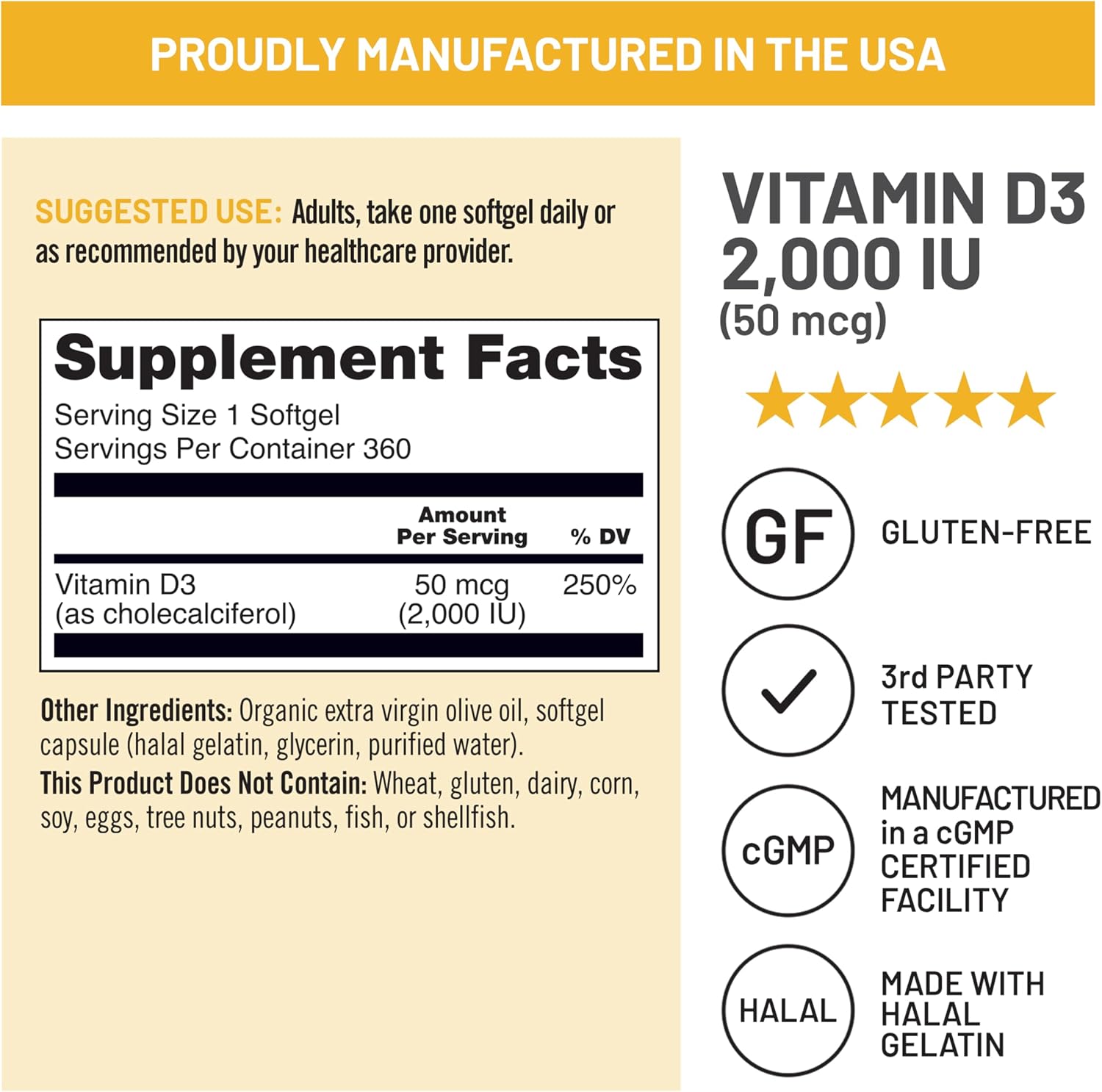 NatureWise Vitamin D3 2000 IU (50 mcg) – 360 Mini Softgels, 1-Year Supply - görsel 6