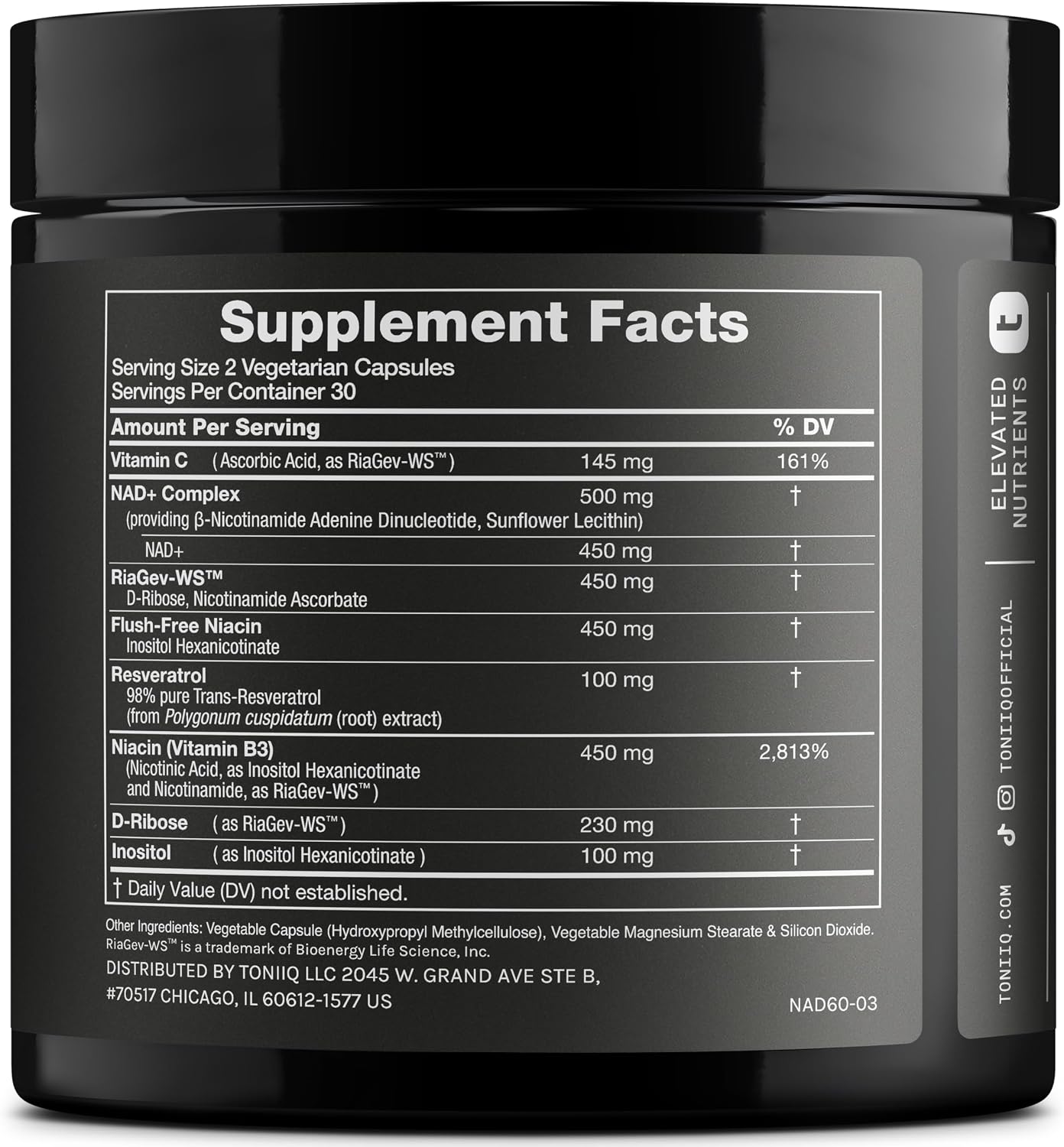 Toniiq Liposomal NAD+ and Resveratrol Supplement | 1500mg | 60 Capsules - görsel 6