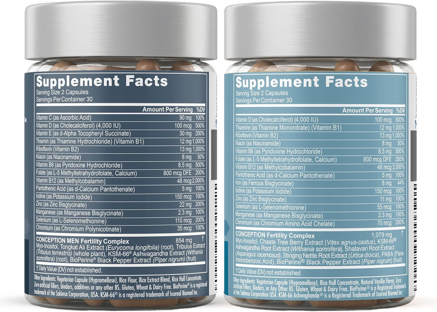 Eu Natural Conception for Her & Conception for Him Bundle - Fertility Supplements for Couples - 120 Vegan Capsules - görsel 8