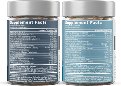 Eu Natural Conception for Her & Conception for Him Bundle - Fertility Supplements for Couples - 120 Vegan Capsules