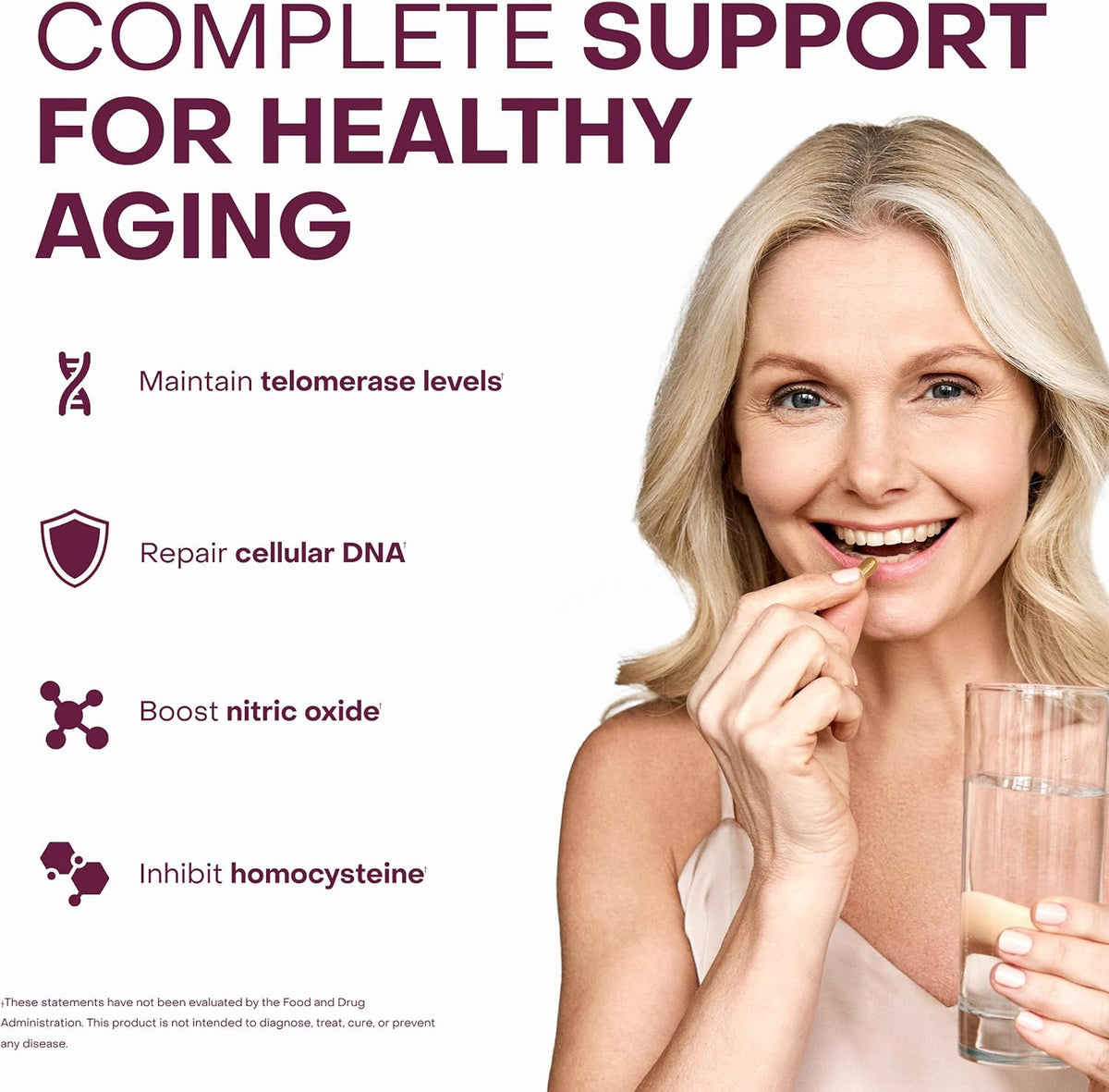 Healthycell Telomere Length Supplement - Anti-Ageing Cellular Support with AC-11, Astragalus & Resveratrol - 30 Capsules - görsel 2
