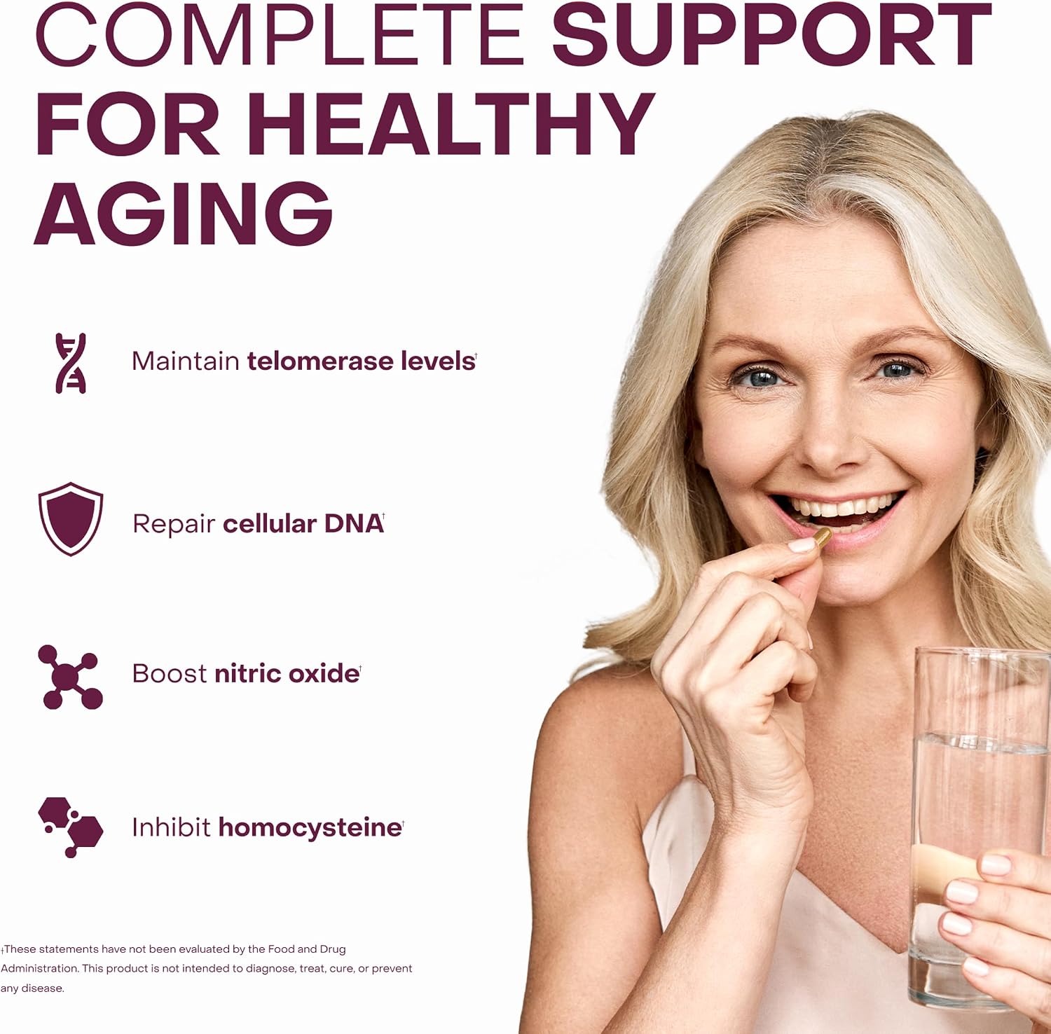 Healthycell Telomere Length Supplement - Anti-Ageing Cellular Support with AC-11, Astragalus & Resveratrol - 30 Capsules - görsel 2
