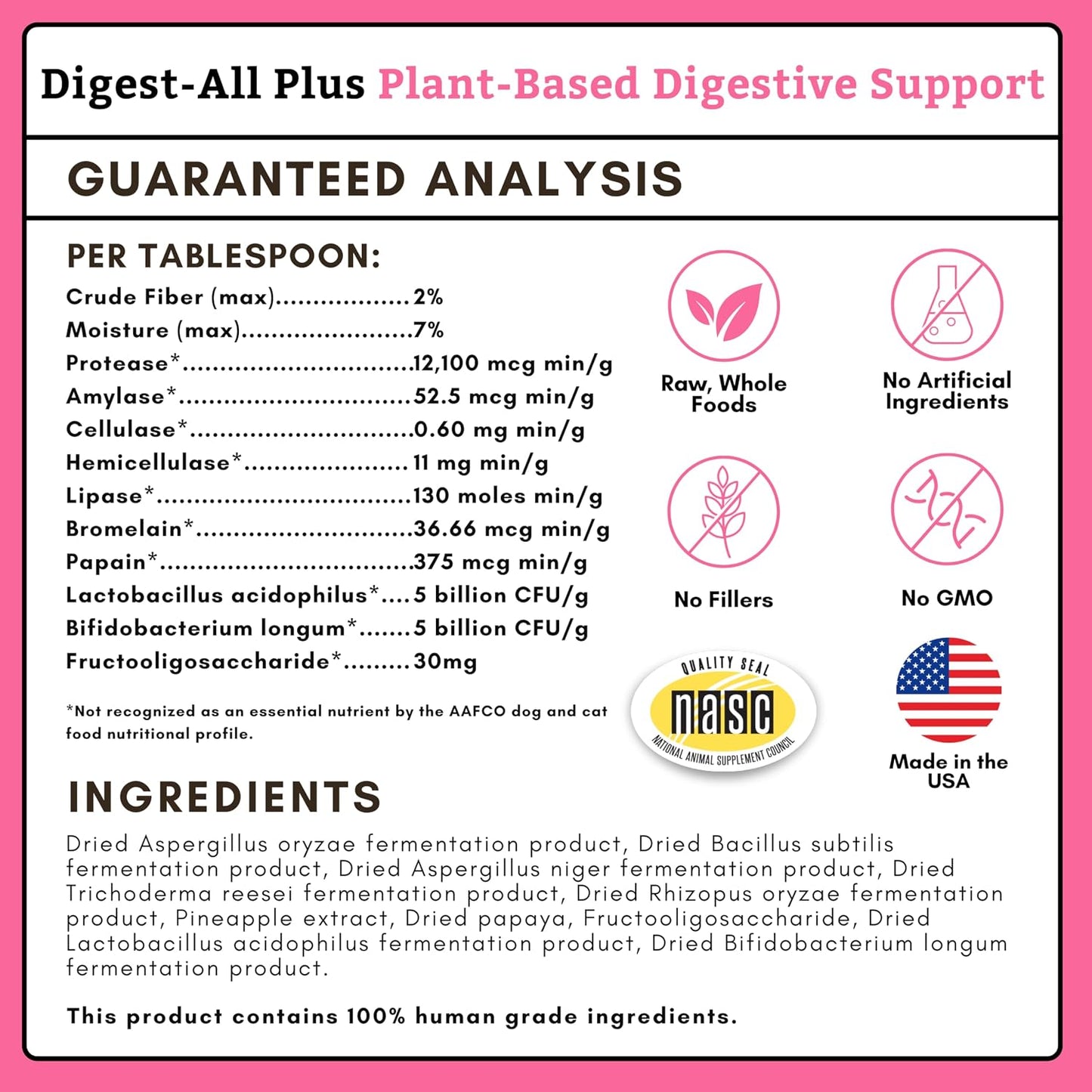 Wholistic Pet Organics Daily Probiotics for Dogs & Cats - Digestive Health Support with Prebiotics & Enzymes - 113 g Powder - görsel 5