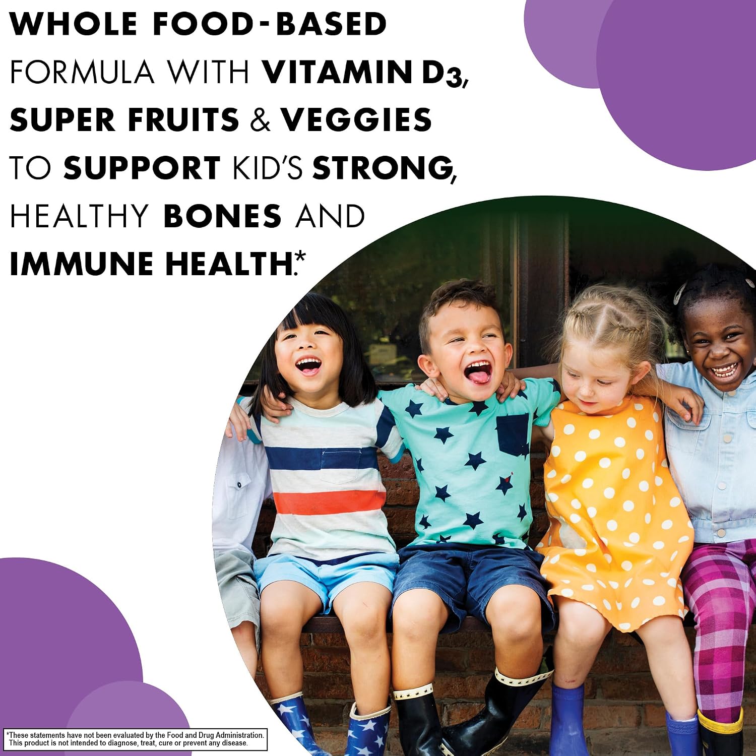 Bluebonnet Nutrition Rainforest Animalz Vitamin D3 400 IU Chewable Tablets, Mixed Berry Flavour, 90 Chewables - görsel 5
