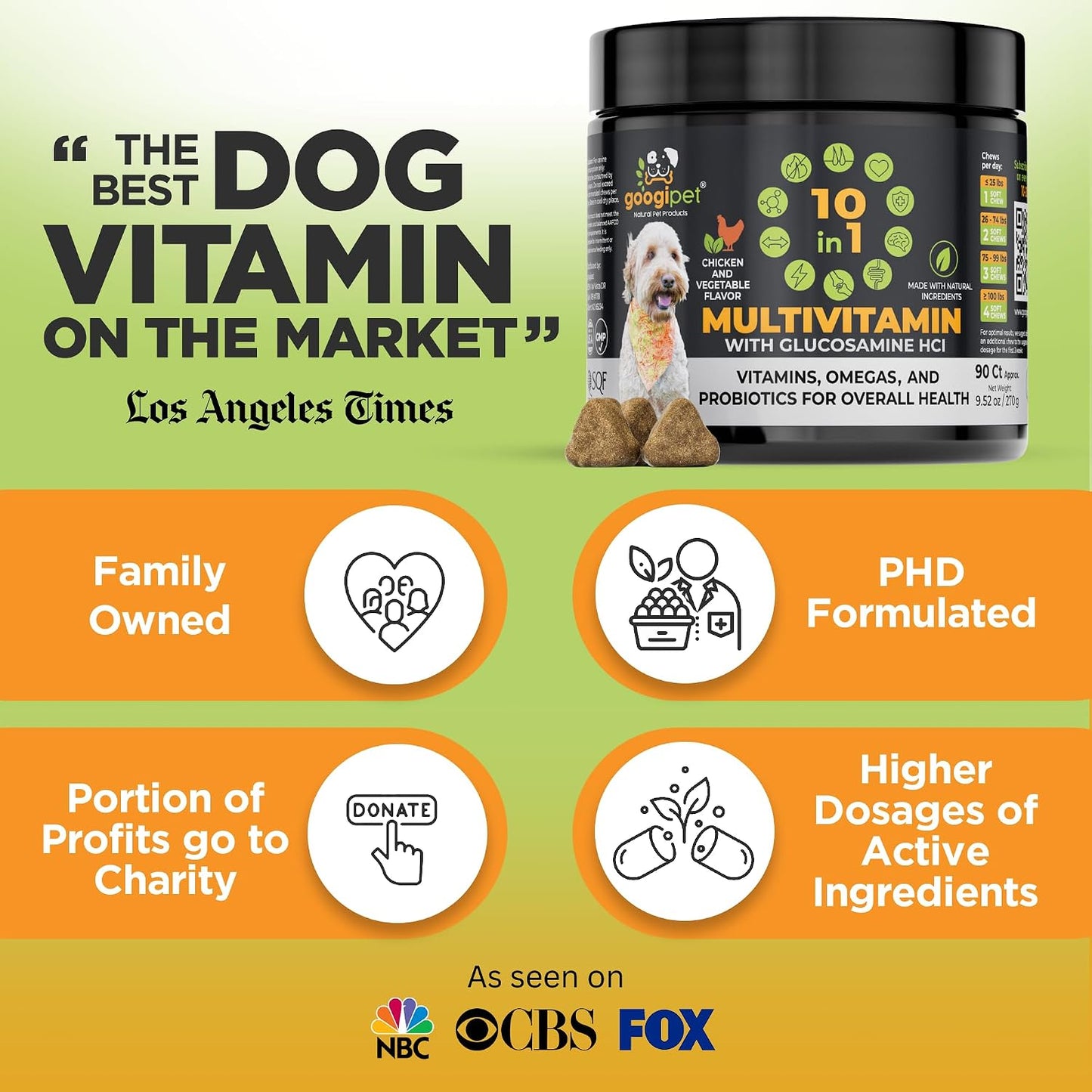 Googipet Premium Dog Multivitamin Chewable - Joint Support, Probiotics & Omegas (Chicken Flavour) - görsel 8