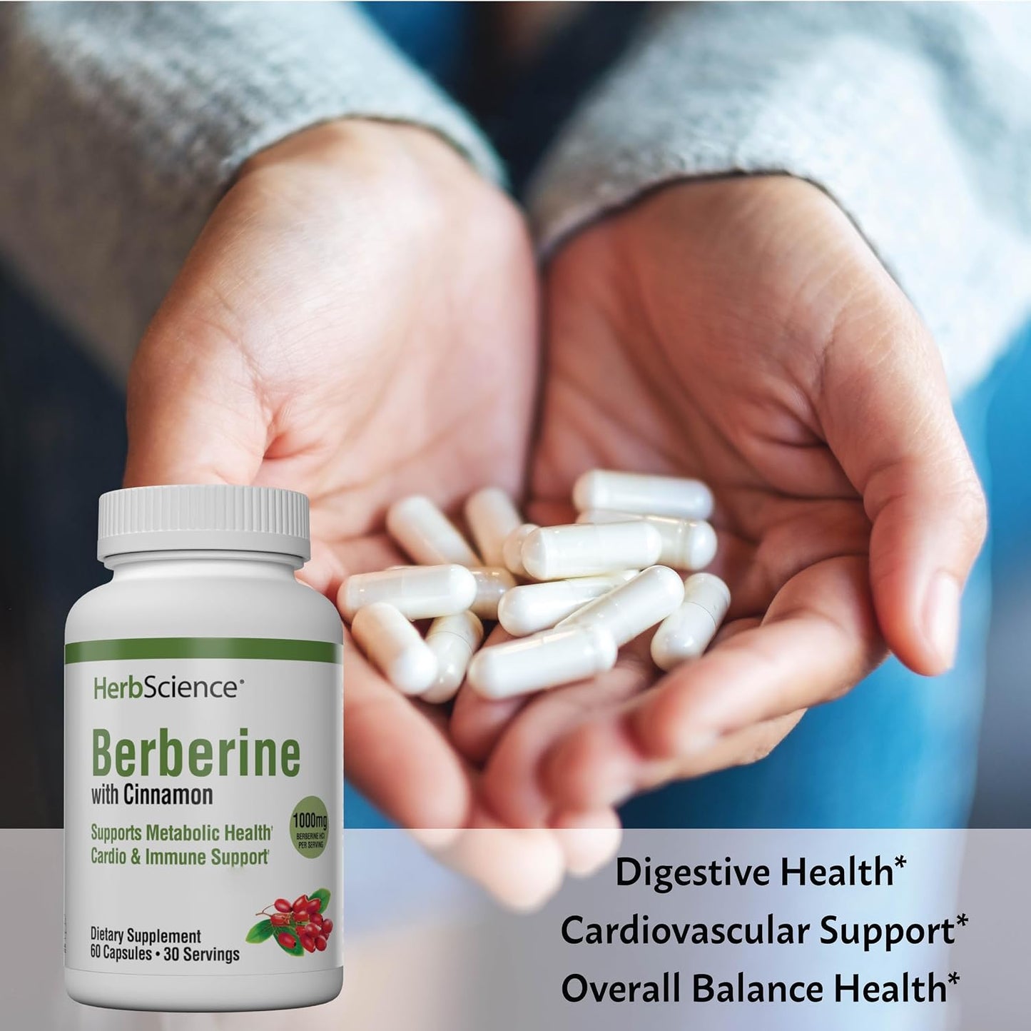 Herb Science Berberine 1000mg - 120 Capsules (Pack of 2) - görsel 3