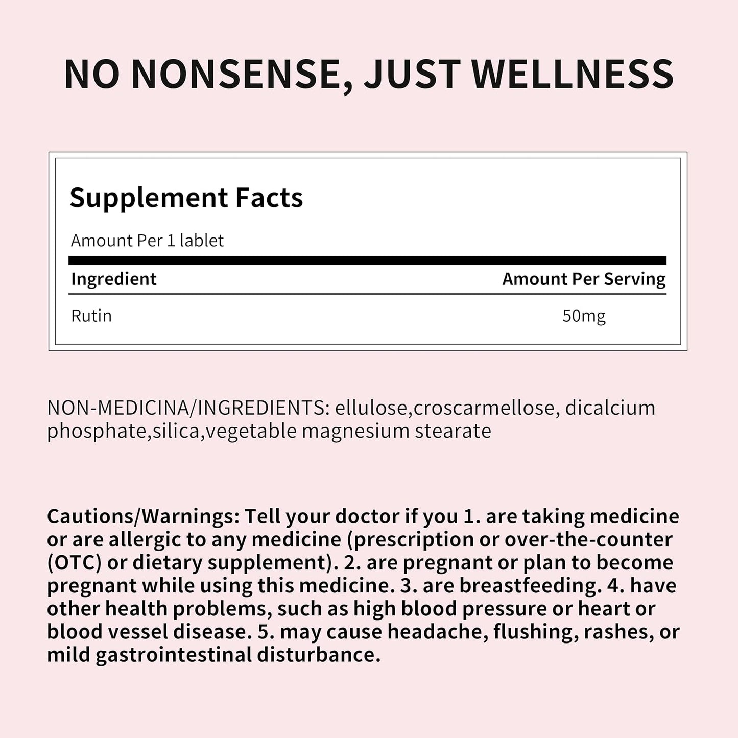 Total Natural Rutin 50mg 90 Tablets - görsel 9