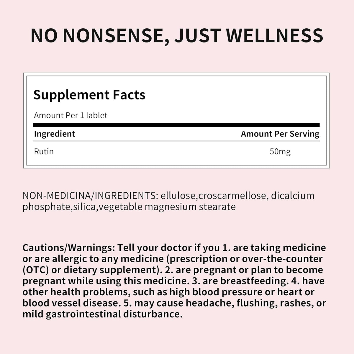 Total Natural Rutin 50mg 90 Tablets - görsel 9