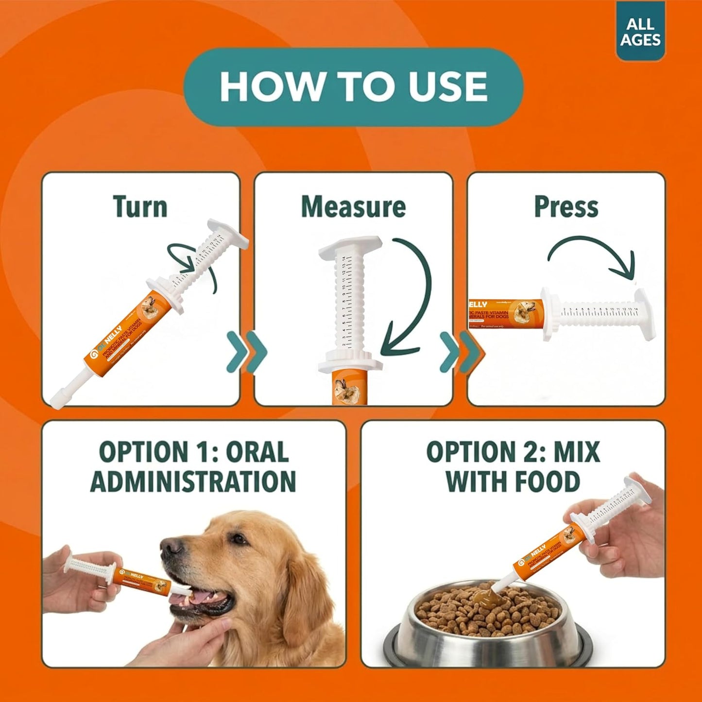 OL’ NELLY Dog Probiotic Paste for Dogs and Cats, 7.2 Billion CFU, Supports Digestive Health with 6-Strain Probiotics + Prebiotic, 14g - görsel 7
