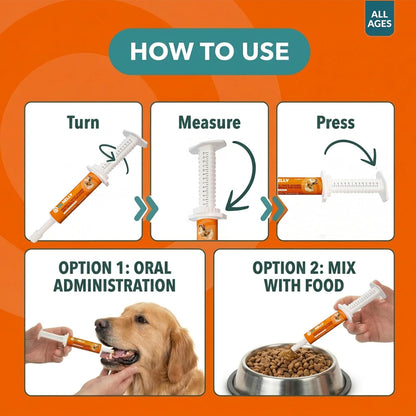 OL’ NELLY Dog Probiotic Paste for Dogs and Cats, 7.2 Billion CFU, Supports Digestive Health with 6-Strain Probiotics + Prebiotic, 14g