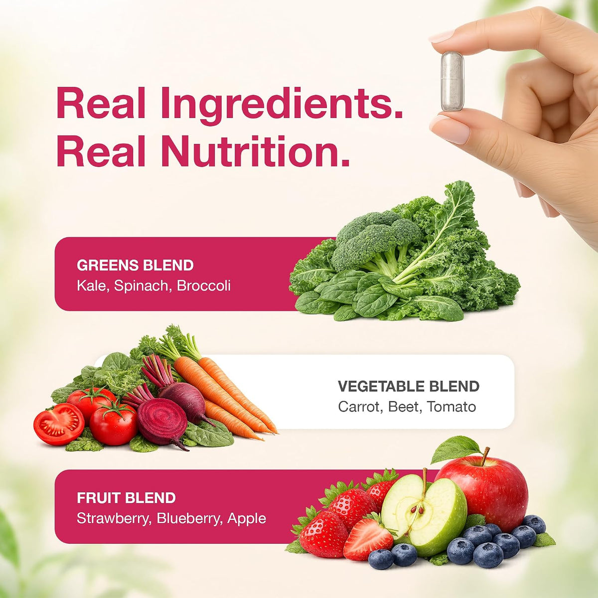 Nature’s Superfuel – Fruits & Veggies Capsules for Men & Women - görsel 3