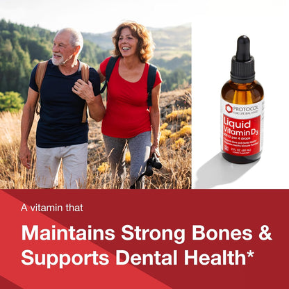 Protocol for Life Balance – Liquid Vitamin D-3 – 400 IU Drops for Bone, Dental, and Immune Support – 60 ml