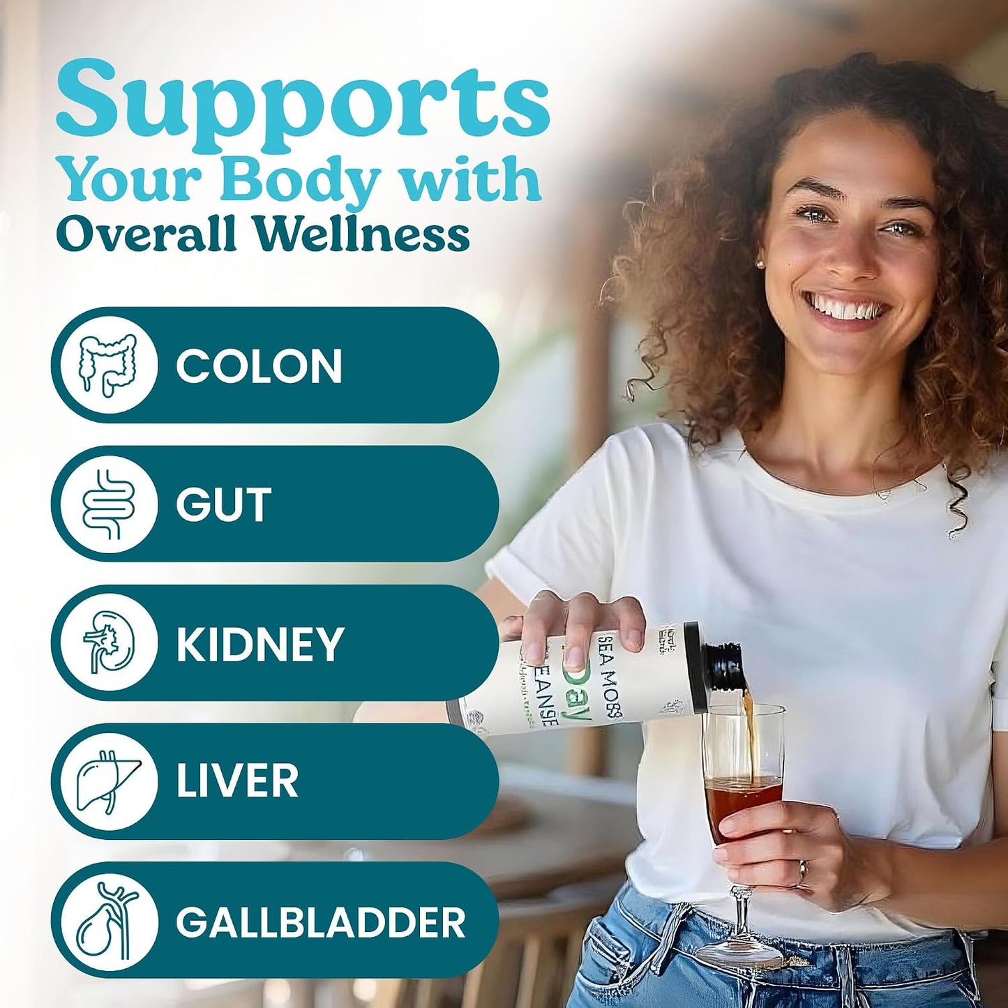 Atlantic Naturals 1 Day Colon Cleanse Detox Drink – Sea Moss Supplement, Gut Health, Lemon Flavour, 237 ml - görsel 4