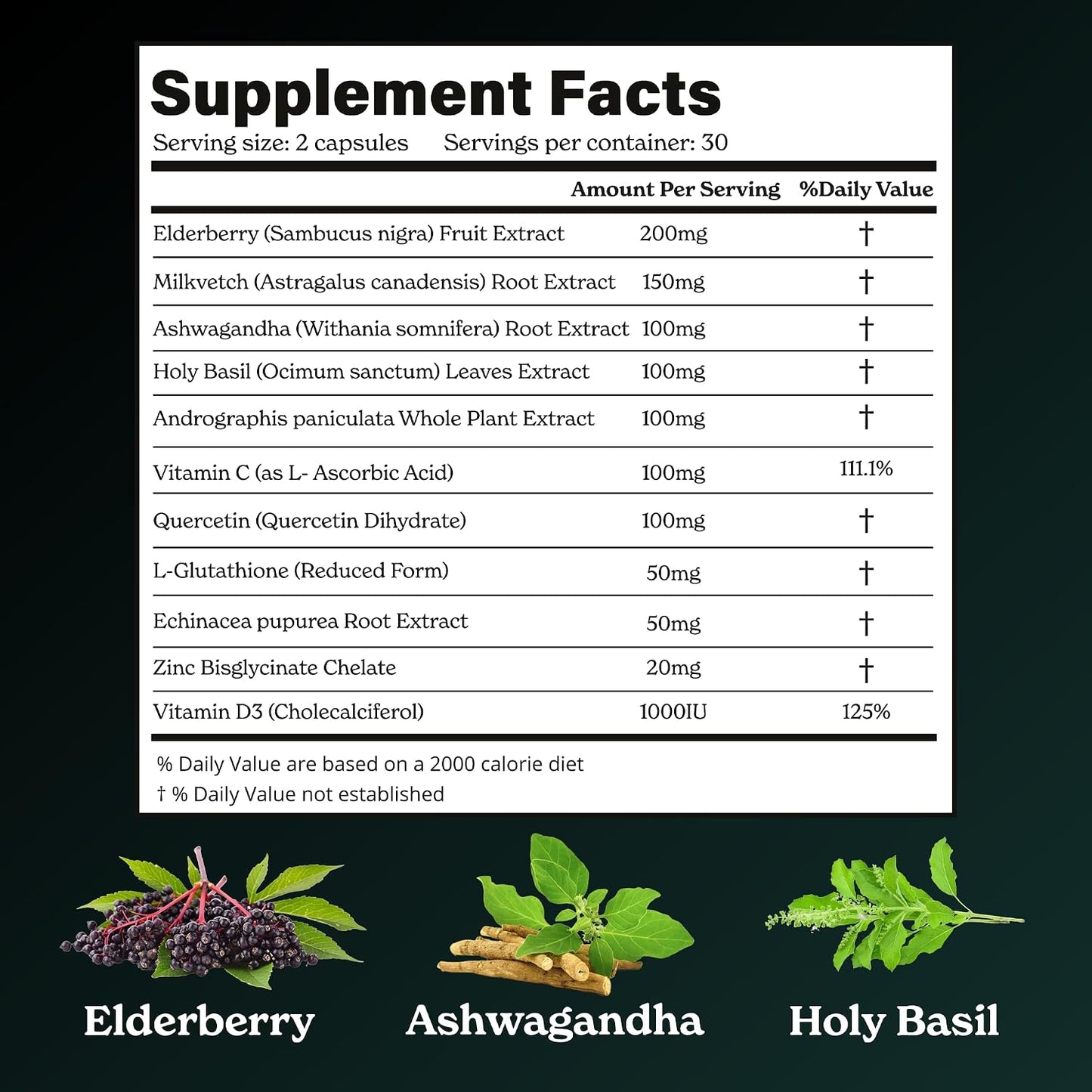 Better Alt Quercetin Capsules - 100mg Quercetin with Elderberry, Ashwagandha & 11 Potent Ingredients - görsel 2