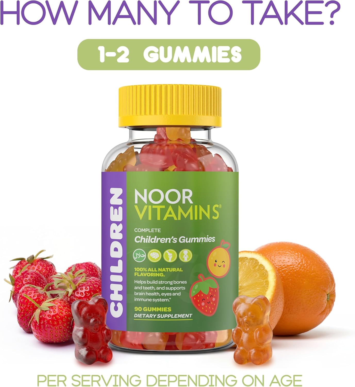 Noor Vitamins Halal Kids Multivitamin Gummies - 90 Gummies - görsel 5
