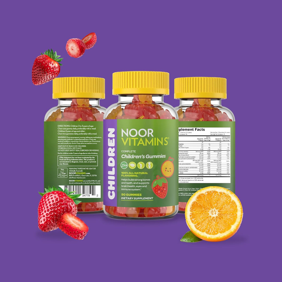 Noor Vitamins Halal Kids Multivitamin Gummies - 90 Gummies - görsel 6