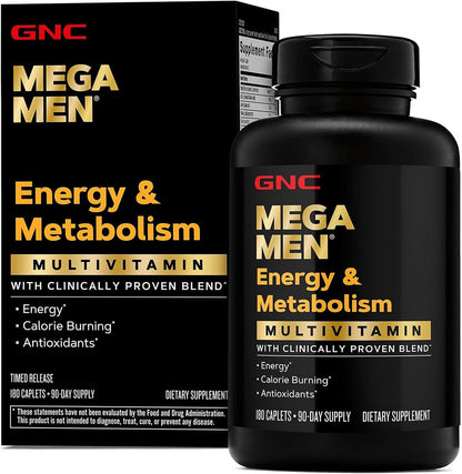 GNC Mega Men Energy & Metabolism Multivitamin for Men – 180 Tablets