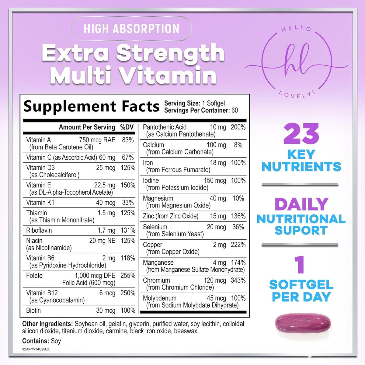 Multivitamin for Women – Complete Daily Supplement with Biotin, Iron and Vitamin D3 - görsel 2