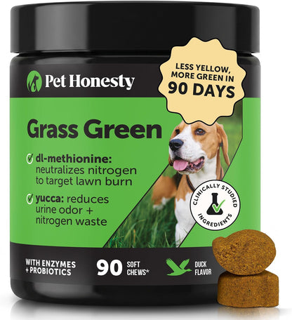 Pet Honesty Grass Green Dog Urine Neutralizer for Lawns - Duck Flavour, 90 Chews