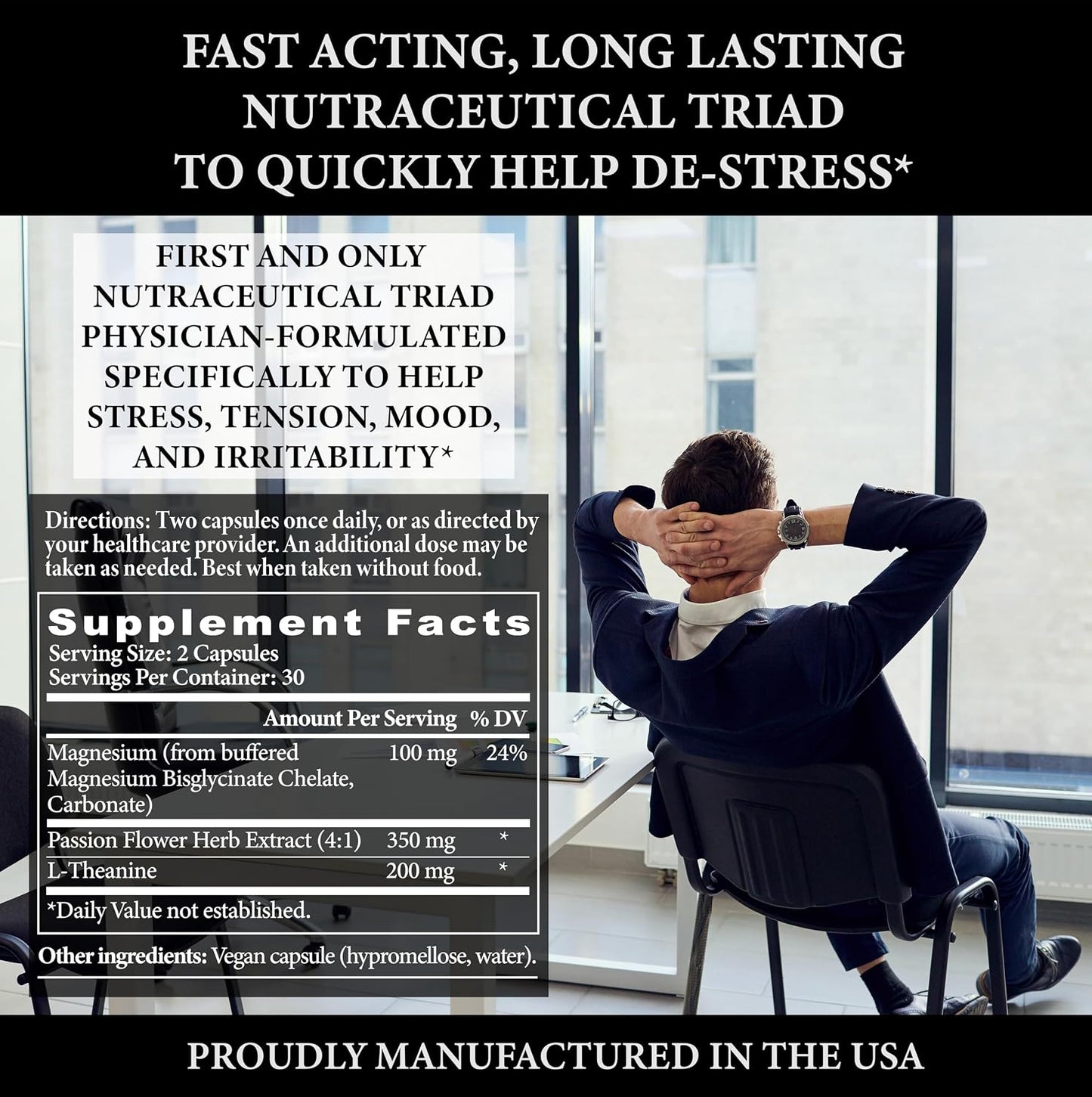 Stress Edge Stress Relief Supplement – Natural Mood Enhancer by Straight Edge Labs - görsel 4