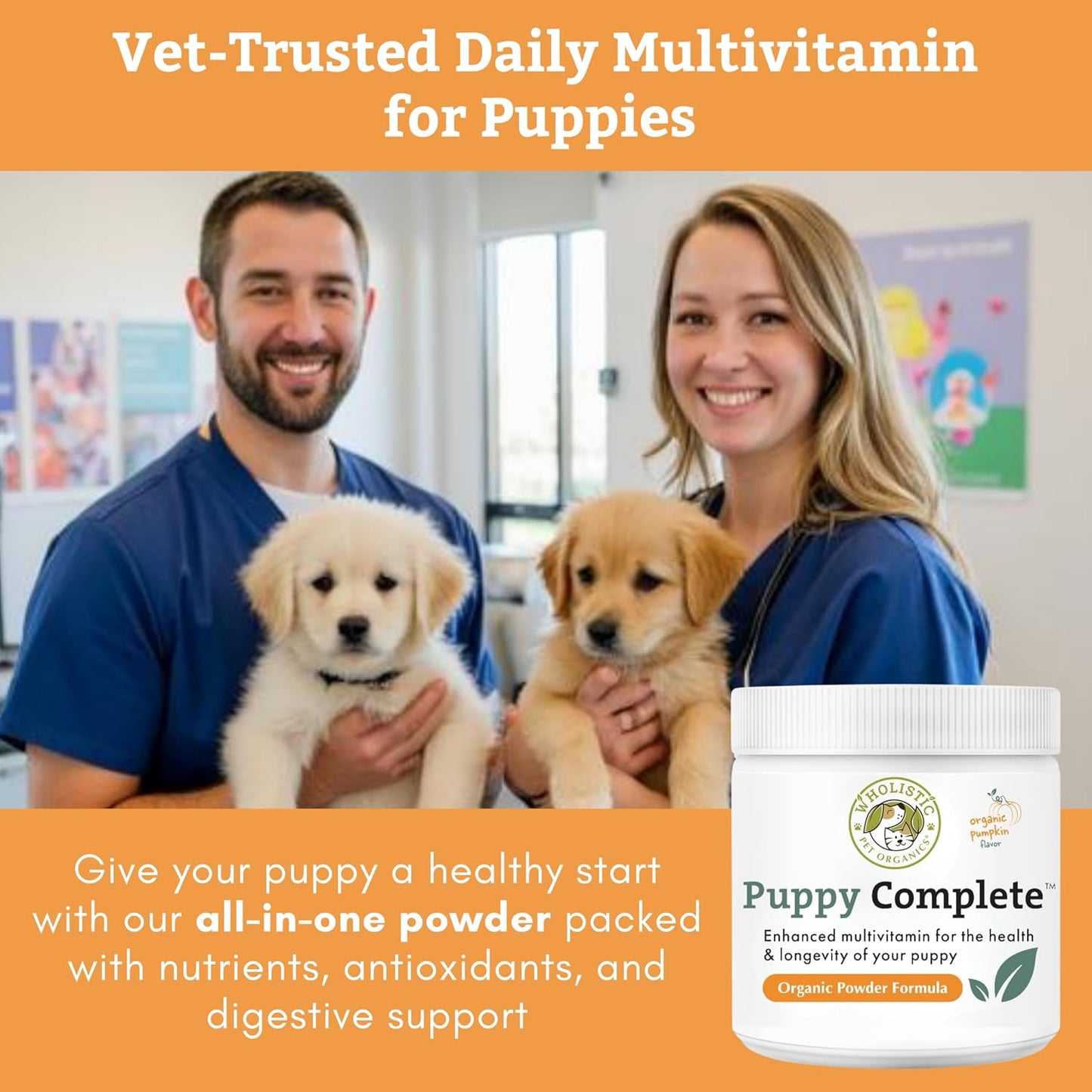 Wholistic Pet Organics Puppy Complete – Dog Multivitamin Powder for Puppies (45 Scoops) - görsel 2