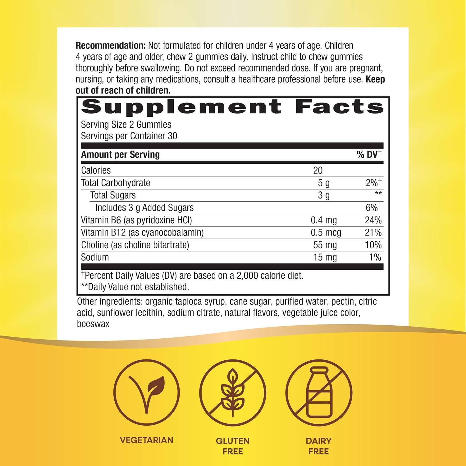 Nature's Way Kids Brain Supplement Gummies – Supports Healthy Brain Function, Lemonade Flavoured, 60 Gummies - görsel 5