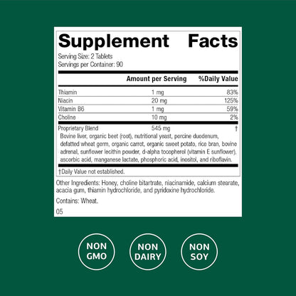 Standard Process Cataplex B - Nervous System & Heart Health Supplement - 180 Tablets