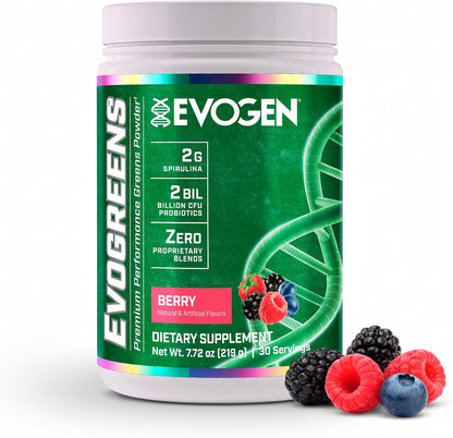 Evogen Evogreens Super Greens Powder – Fruit Punch, 30 Servings