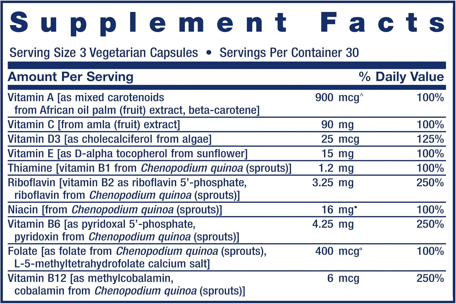 Life Extension Whole Food Multivitamin – Plant-Derived Vitamins A, B, C, D, E & Minerals – Non-GMO, Gluten-Free, Vegetarian – 90 Capsules - görsel 4