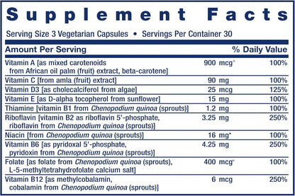 Life Extension Whole Food Multivitamin – Plant-Derived Vitamins A, B, C, D, E & Minerals – Non-GMO, Gluten-Free, Vegetarian – 90 Capsules