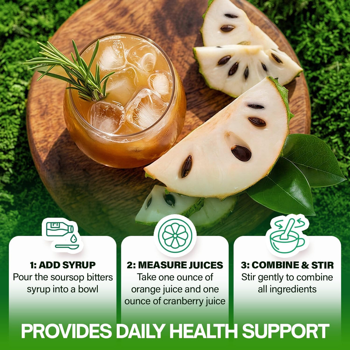 NutraPeaks Soursop Bitters Liquid – Herbal Detox Formula with Soursop, Turmeric, Moringa and Black Seed – Immune and Digestive Support, 473 ml (16 fl oz) - görsel 4