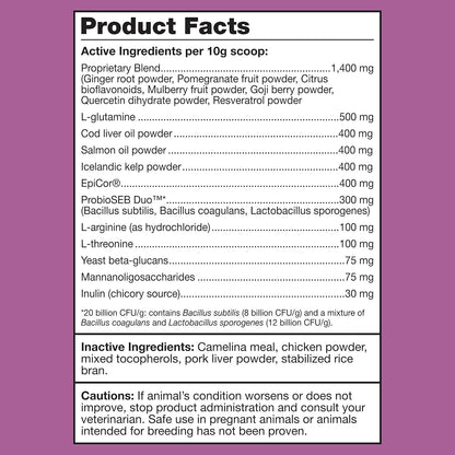 Digest Forte – Advanced Digestive & Immune Support for Dogs – Probiotic, Prebiotic, Postbiotic Blend with Salmon Oil, Ginger, Kelp, Pomegranate, L-Glutamine – Gas, Stool, Eye & Gut Relief