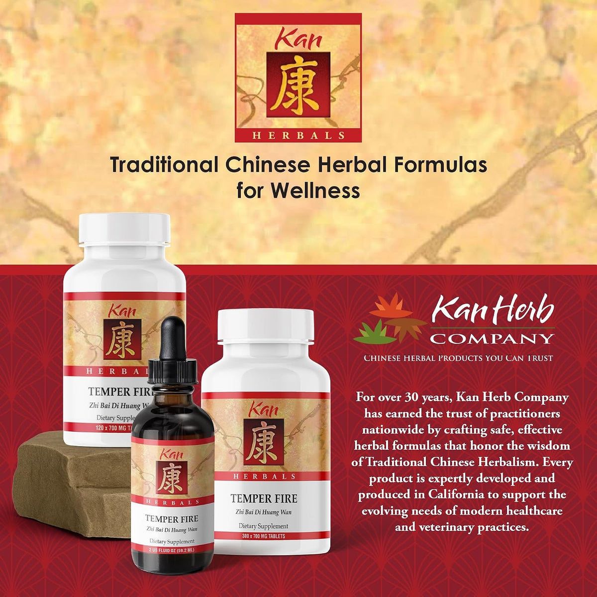 Kan Herbs - Temper Fire 300 Tablets - görsel 6